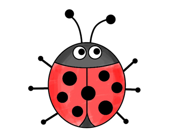 آموزش نقاشی کودک بدون موضوع 4 salamfarzandam drawing ladybug