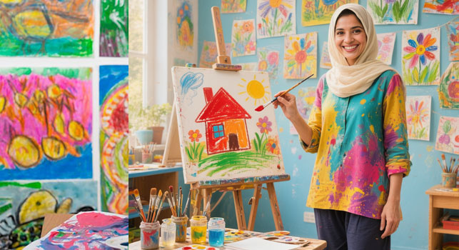 مدیریت آموزشی در کلاس هنری کودک
